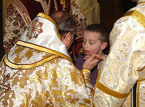 Child receiving communion
